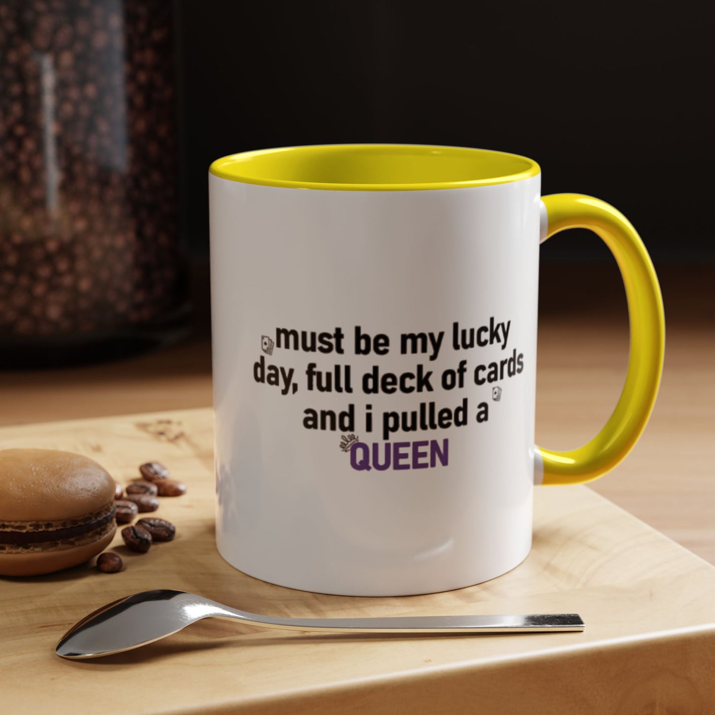Lucky Day Queen Mug  "Funny Playing Cards Coffee Cup Gift