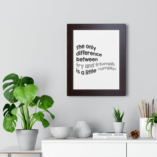 Motivational Wall Art Poster "Inspirational Quote Print for Home & Office Decor