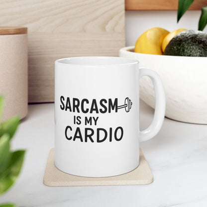 Sarcasm Is My Cardio Mug – Funny Ceramic Coffee Cup