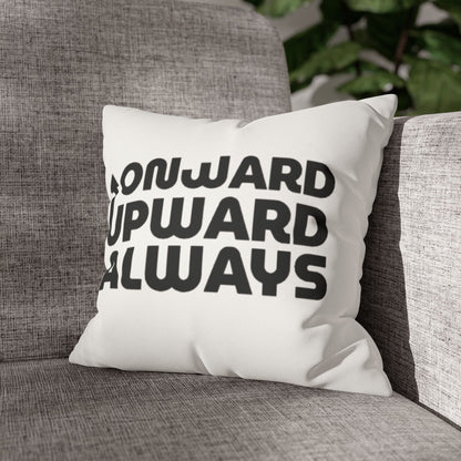 Motivational Pillow Case “Onward Upward Always” Cushion Cover for Home Décor