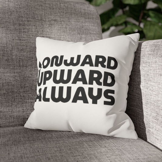 Motivational Pillow Case “Onward Upward Always” Cushion Cover for Home Décor