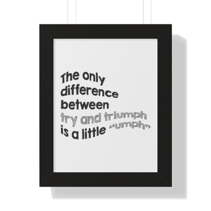 Motivational Wall Art Poster "Inspirational Quote Print for Home & Office Decor