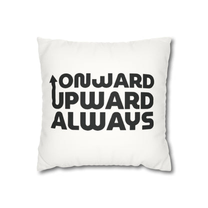 Motivational Pillow Case “Onward Upward Always” Cushion Cover for Home Décor